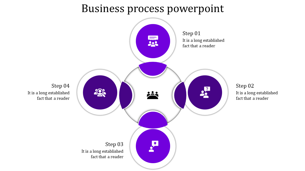 business process powerpoint-4-purple